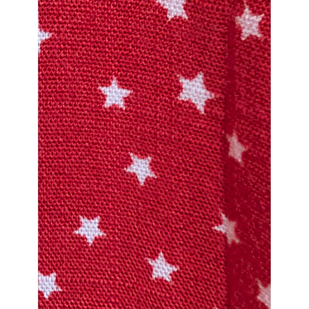 Wild Fable Red Star Print Tie Front Mini Dress Womens Medium Smocked Back - Picture 10 of 11